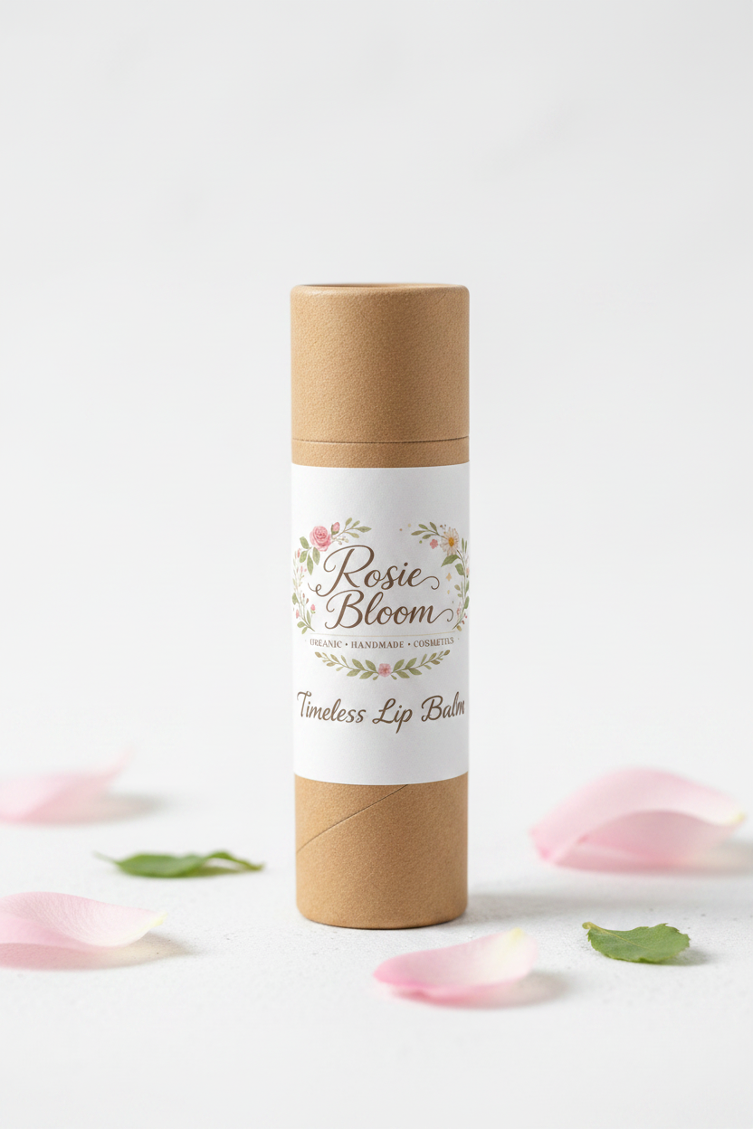 Timeless Lip Balm with RosieBloom Logo
